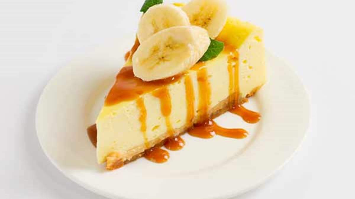 Cheesecake de banana y dulce. Fuente: (X)