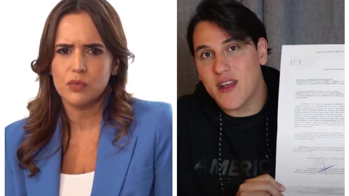 La candidata de Morena al gobierno de Nuevo León, Clara Luz Flores Carrales, y el comediante Marco Polo