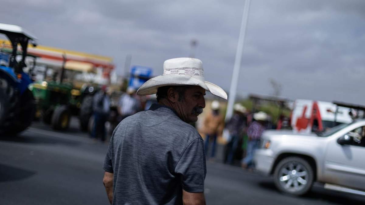 Movilización de productores el pasado lunes