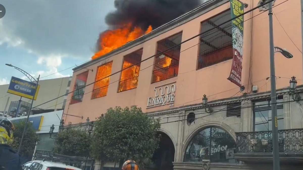 Fuego en el restaurante Enrique