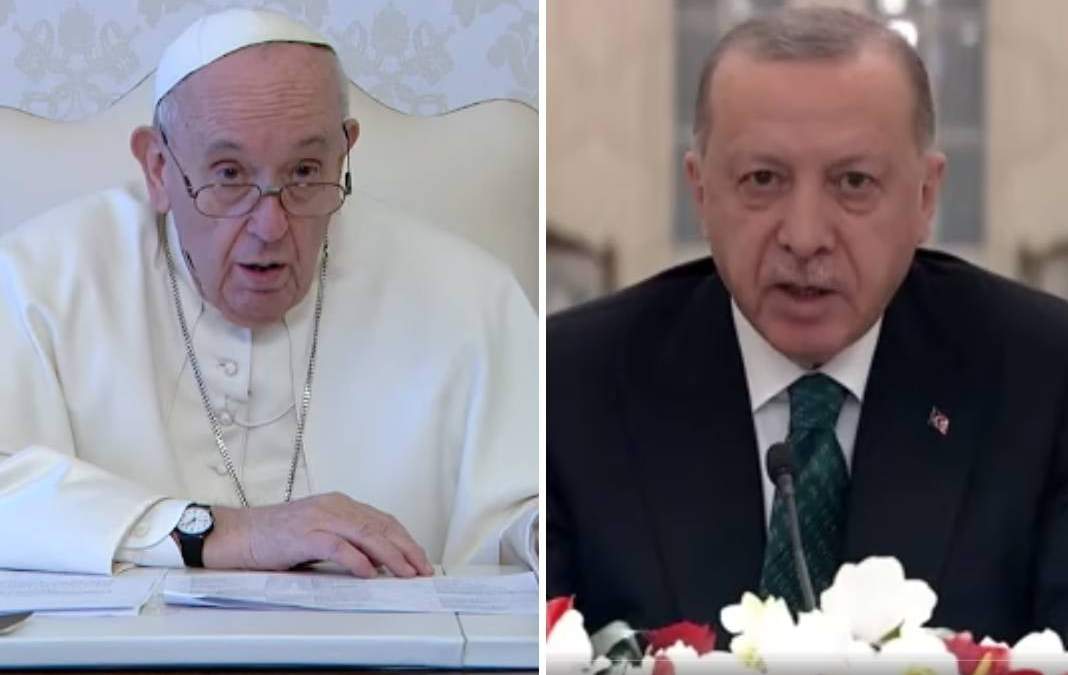El Papa Francisco y el presidente turco, Recep Tayyip Erdogan