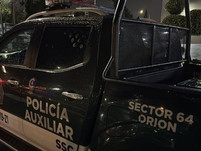 Balean la patrulla donde viajaba el jefe de la Policía Auxiliar de la alcaldía Cuauhtémoc
