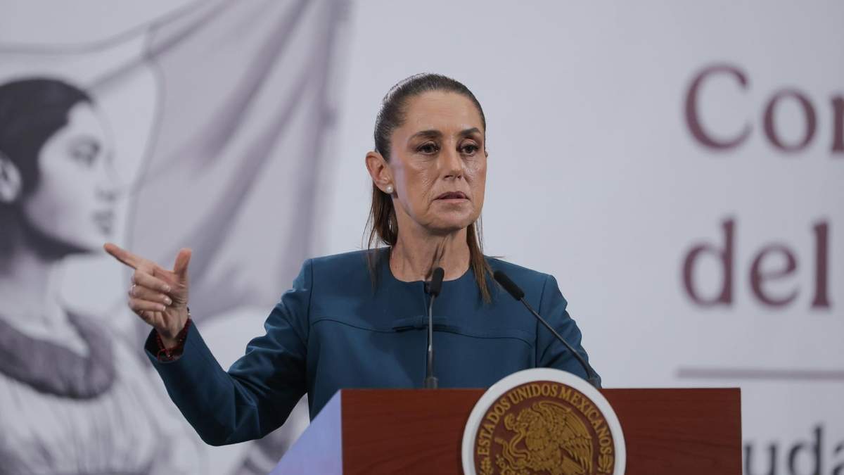 Claudia Sheinbaum en la conferencia del Pueblo