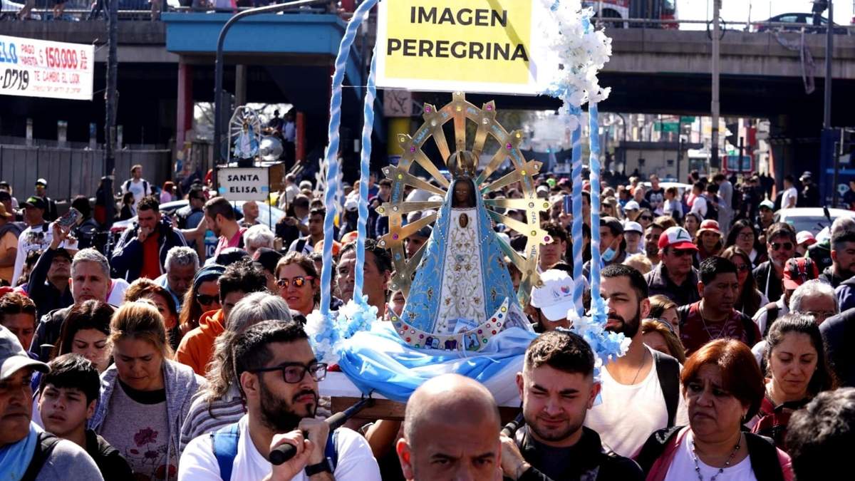 La Peregrinación a Luján se extenderá durante todo el fin de semana. Fuente: (X)
