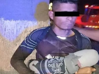 Sorprenden a un sujeto que pedía limosna cargando un bebé... de trapo