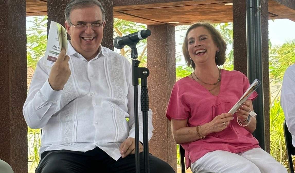 Marcelo Ebrard y Beatriz Gutiérrez Müller, este martes en Tabasco