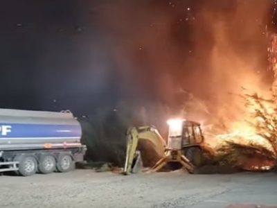 Por una colilla de cigarrillo se prendió fuego un zajón a pocos metros de una estación de servicio