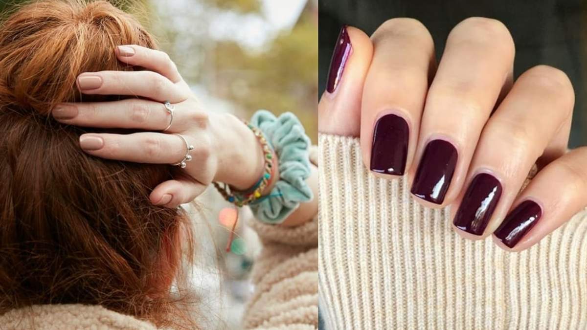 Uñas bordó. Fuente: (Instagram)