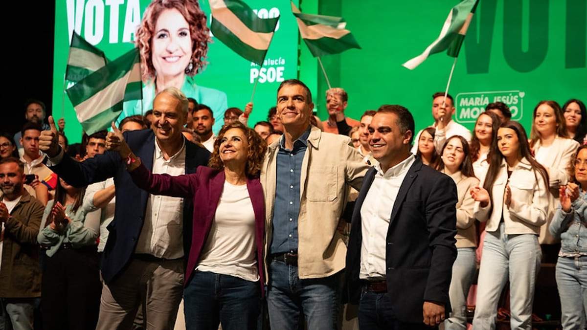 Pedro Sánchez durante el mitin en Cádiz