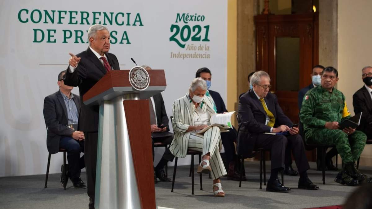 El presidente López Obrador en Palacio Nacional