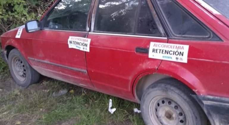 El auto incautado en Chubut Fuente:(Twitter)