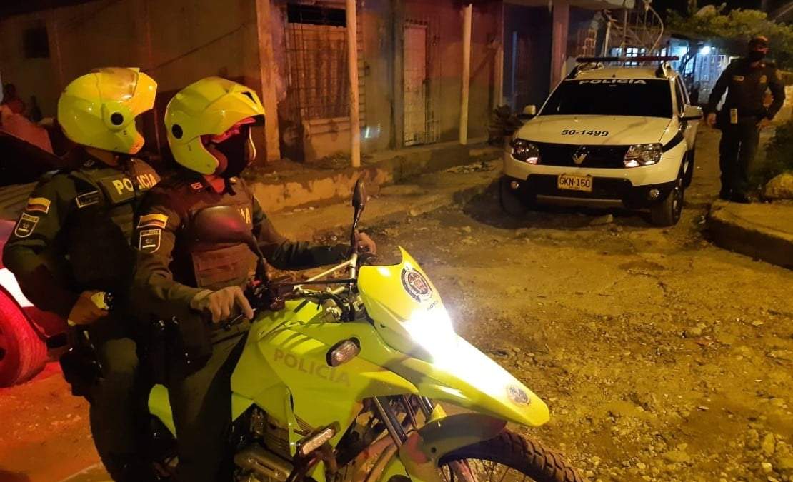 Una unidad de motociclistas durante su ronda en la ciudad de Colombia.