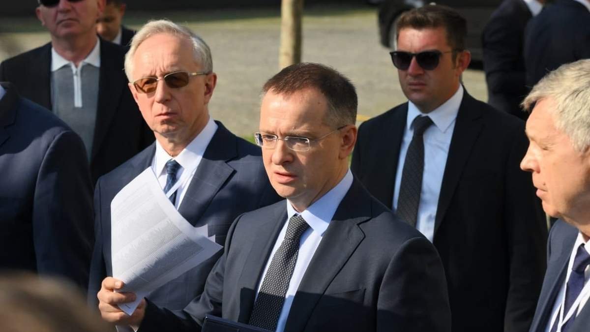El negociador jefe de la delegación rusa, Vladimir Medinsky, después de la seguda ronda de las conversaciones entre Rusia y Ucrania