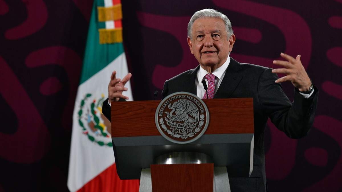 El presidente Andrés Manuel López Obrador durante la conferencia de prensa en Palacio Nacional