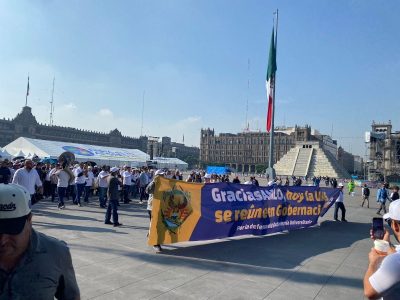 Trabajadores de la UAS protestan en CDMX contra la presunta persecución política de Rocha Moya (Vide