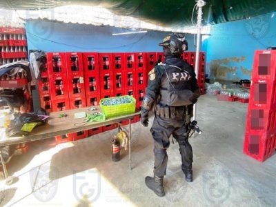 Desmantelan sitio donde clonaban Coca-Cola y aseguran más de 100 cajas con botellas para venta