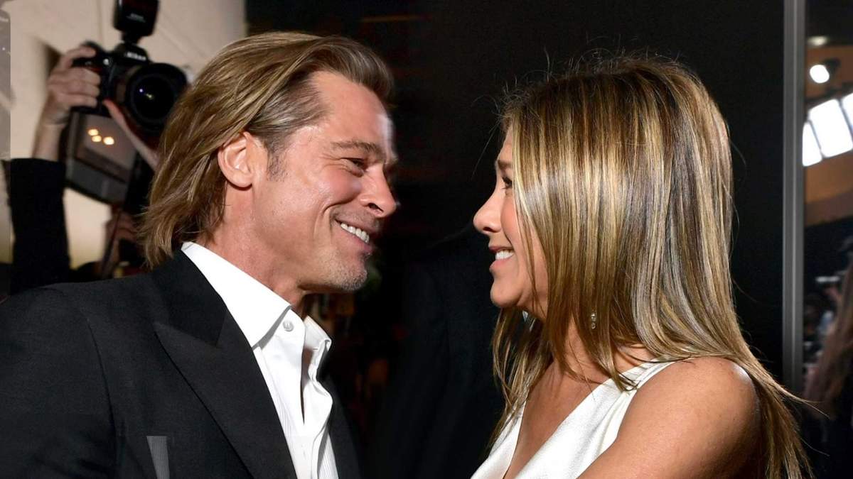 Brad Pitt y Jennifer Aniston. Fuente: (Twitter)