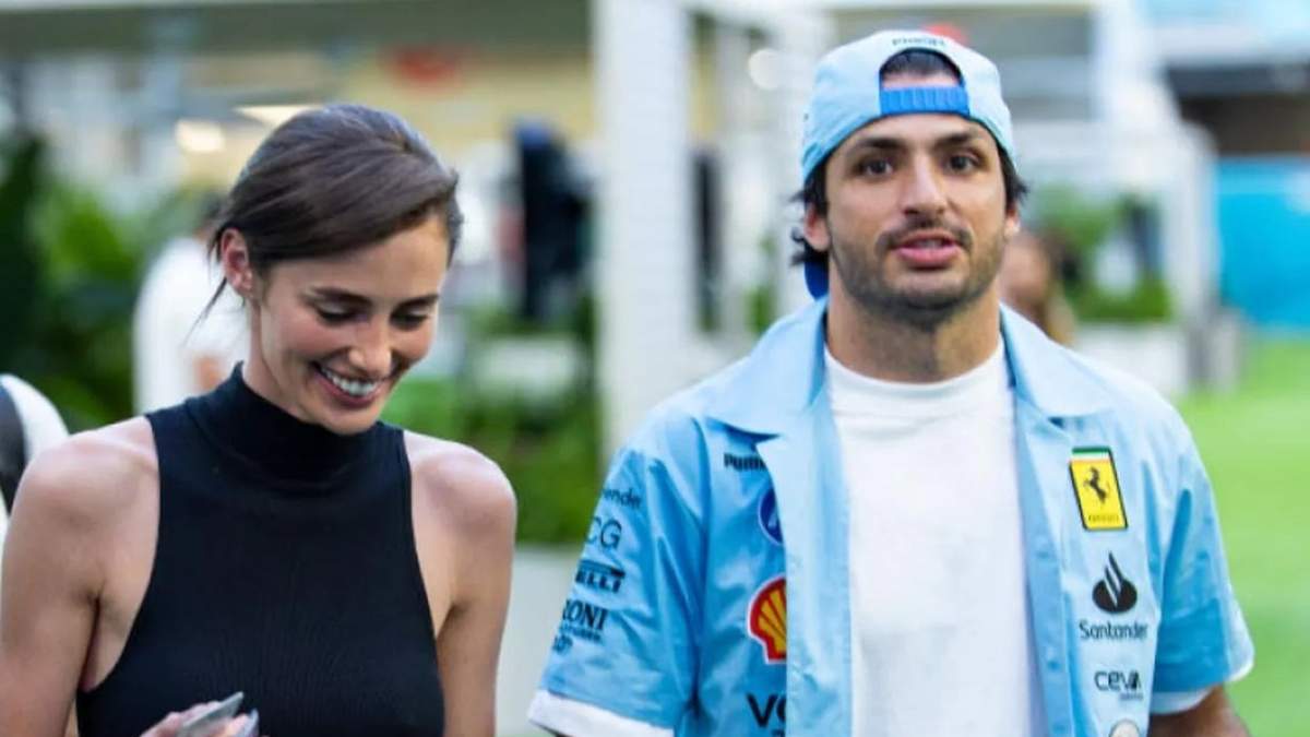 Carlos Sainz y Rebecca Donaldson. Fuente: (Instagram)