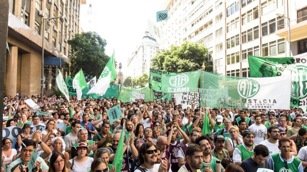 La ATE se manifestará contra el ajuste de Milei. Fuente: (Twitter)