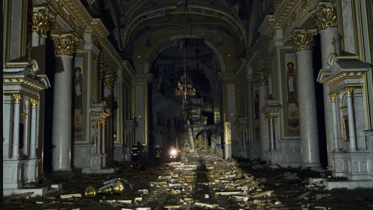 La catedral afectada