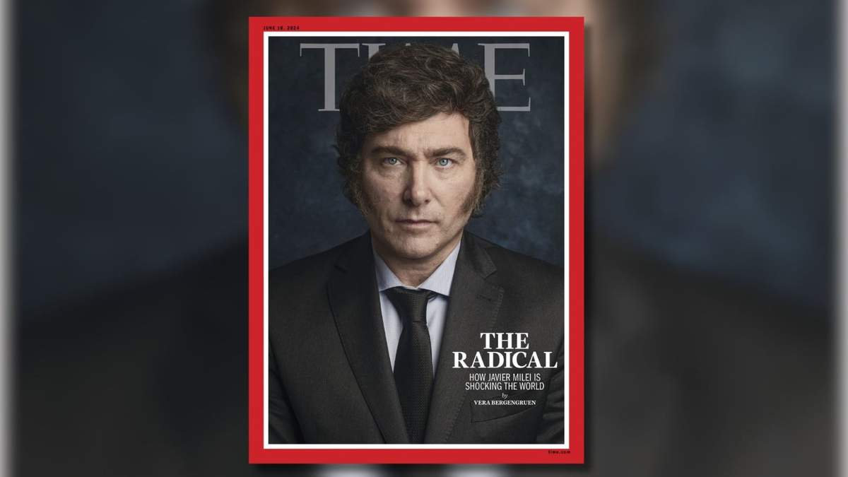 El artículo de Time se titula: "El radical. Cómo Javier Milei está sacudiendo al mundo”. Fuente: (X).