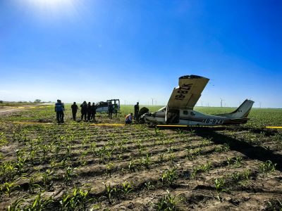 Se estrella avioneta en Reynosa; muere piloto y un pasajero resulta herido