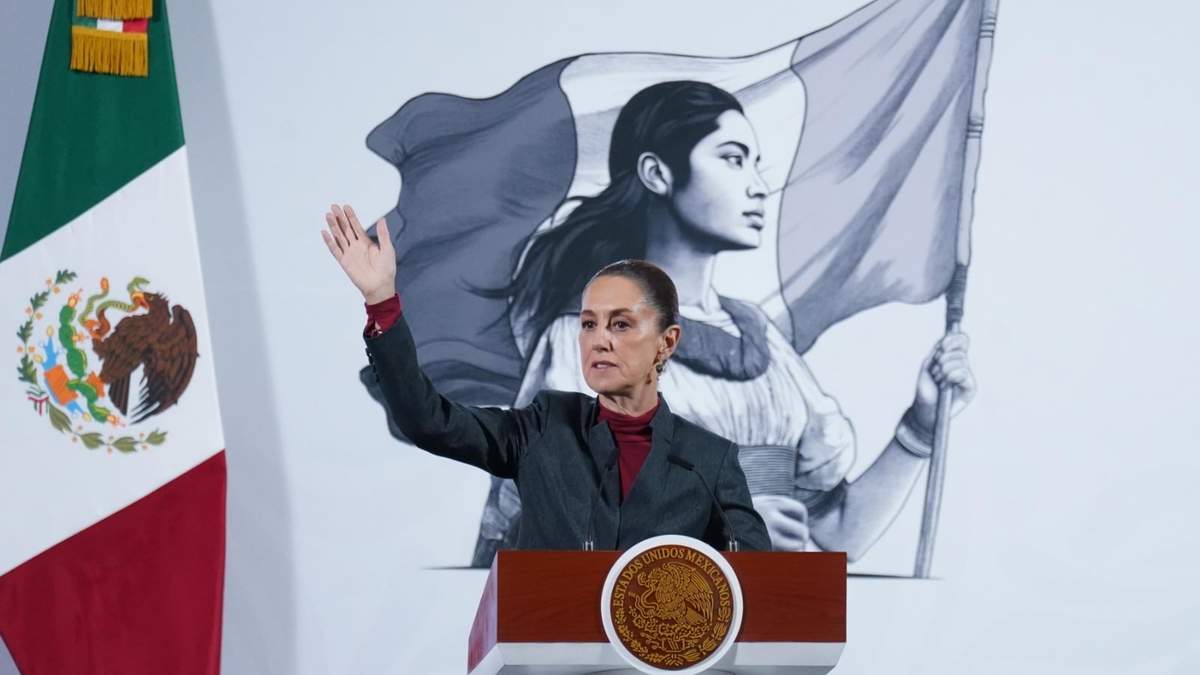 La presidenta Claudia Sheinbaum en la mañanera
