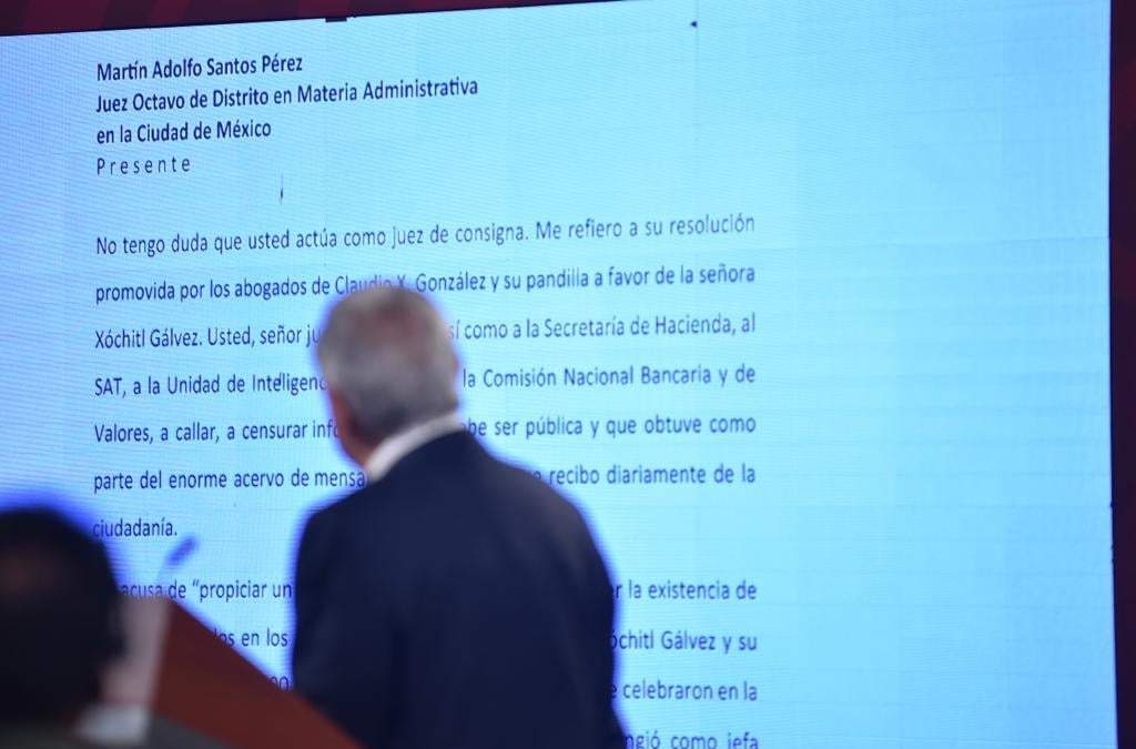 En la mañanera del 10 de agosto difunde la carta que le envió al juez Martín Santos