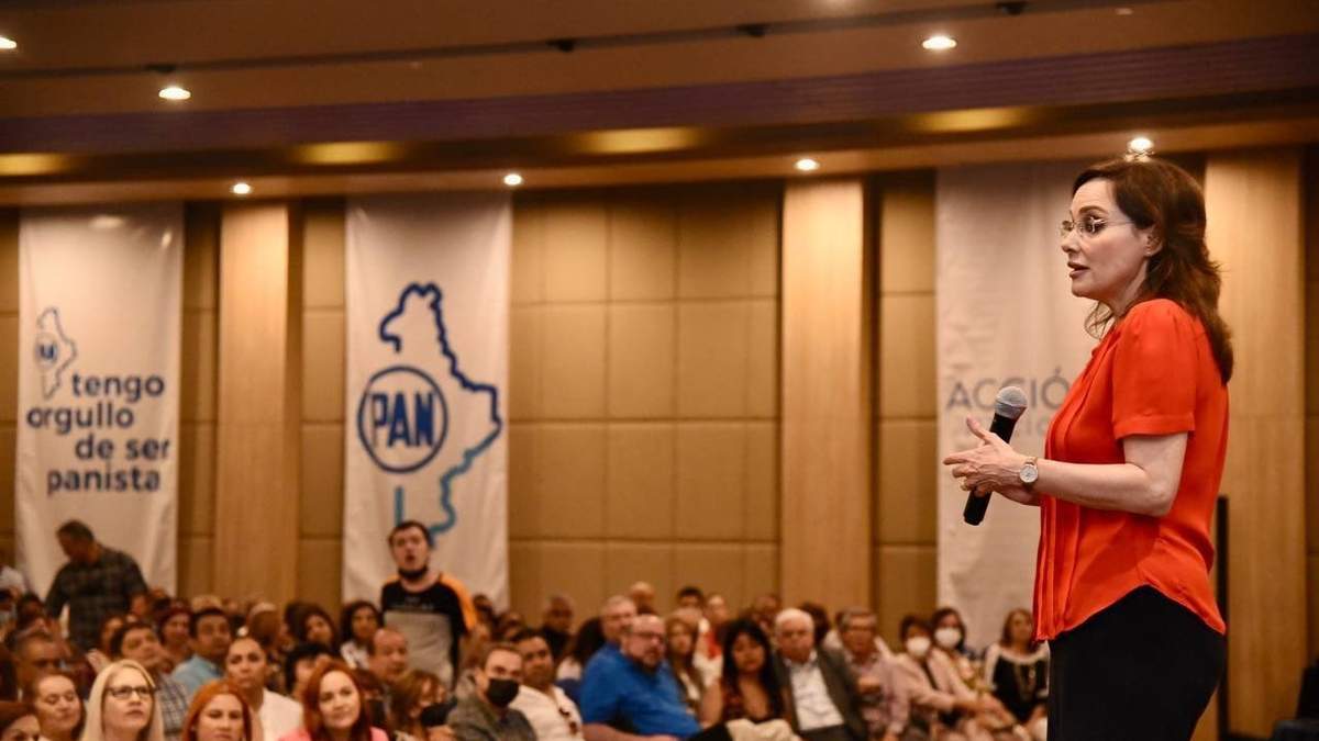 La senadora panista en Monterrey, el sábado pasado