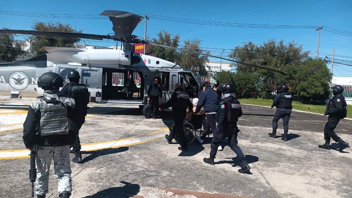 El traslado del capo requirió de un helicóptero y apoyo vía terrestre