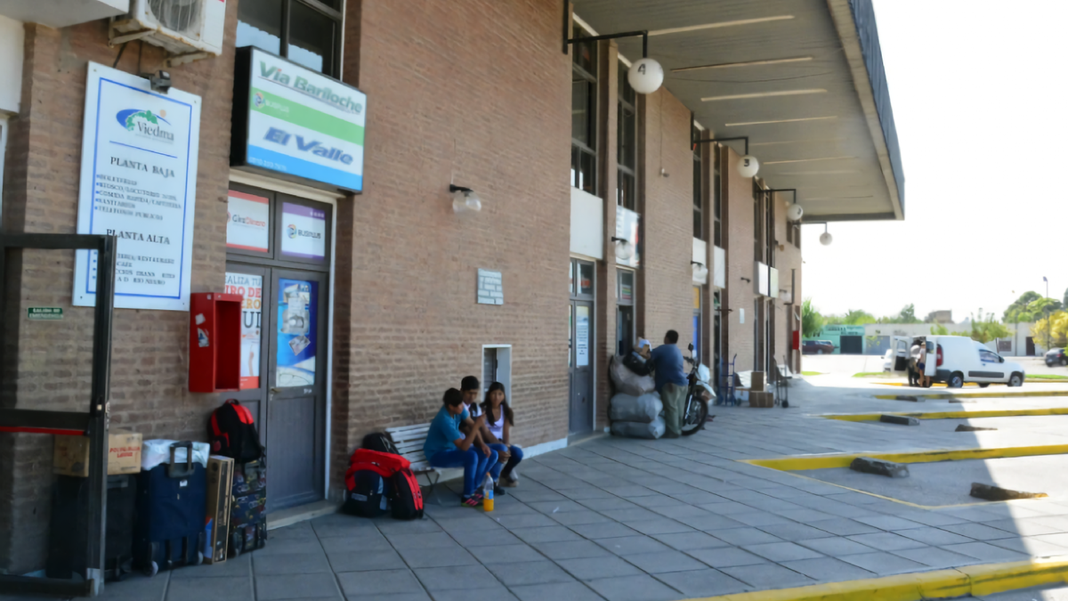 Actual terminal de ómnibus de Viedma. Fuente: (Twitter)