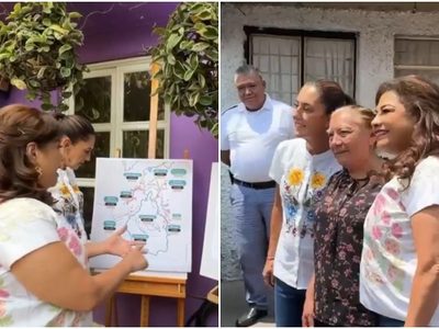 Ante rumores de una supuesta mala relación, Sheinbaum visita a Brugada en su casa de Iztapalapa