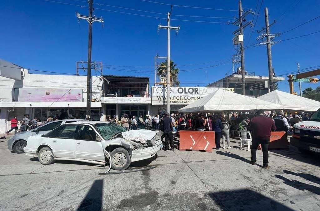 Un grupo de adultos mayores fue atropellado por otro cuando esperaban cobrar su pensión en Río Bravo, Tamaulipas
