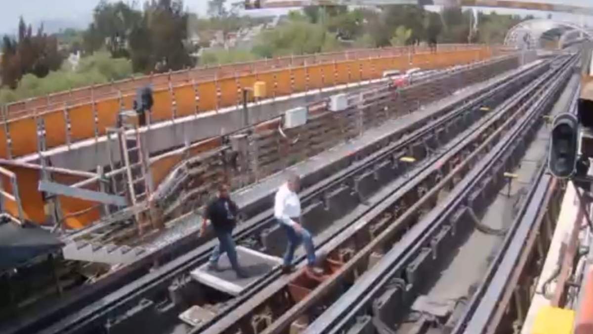 El momento del accidente en la estación Oceanía