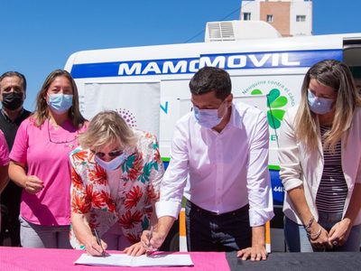 Marcos Koopmann firmó un convenio con LUNCEC para realizar mamografías gratuitas