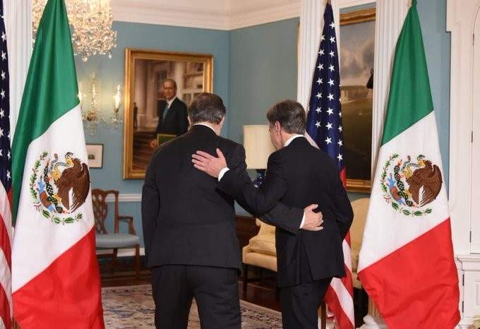 Reunión del canciller mexicano, Marcelo Ebrard, con el secretario de Estado, Antony Blinken, en la Casa Blanca