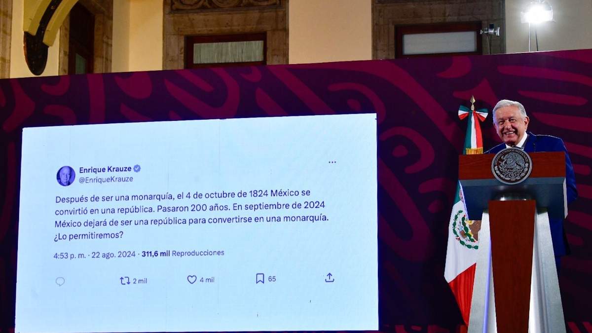 El presidente mostró el tuit del historiador