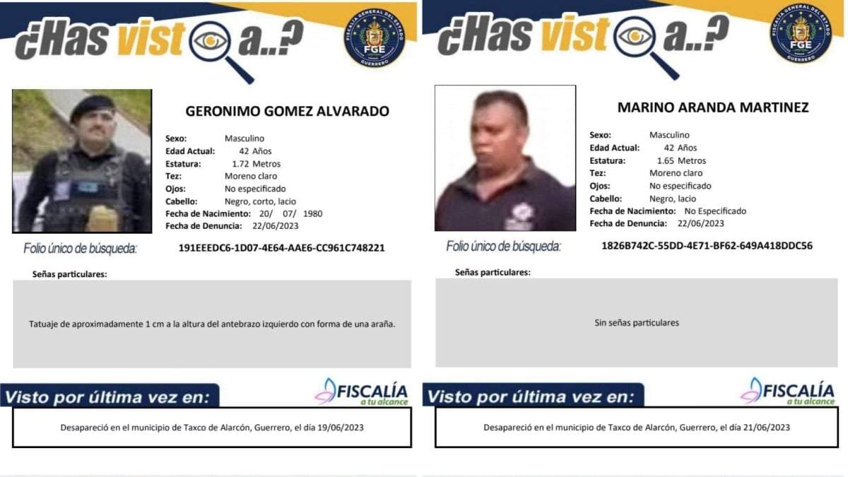 Dos policías desaparecidos