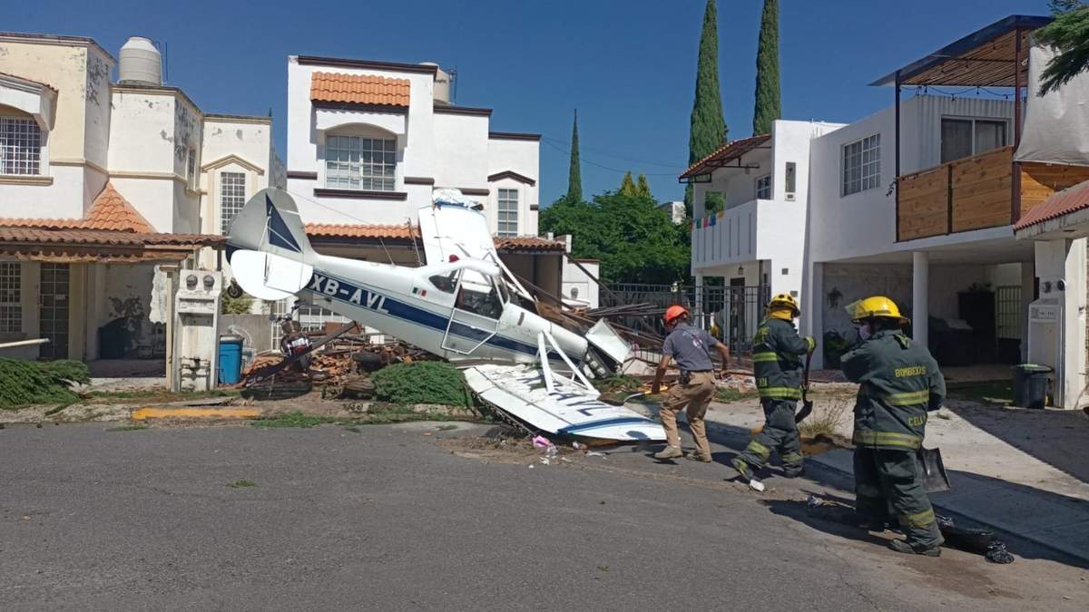 La avioneta accidentada en Celaya