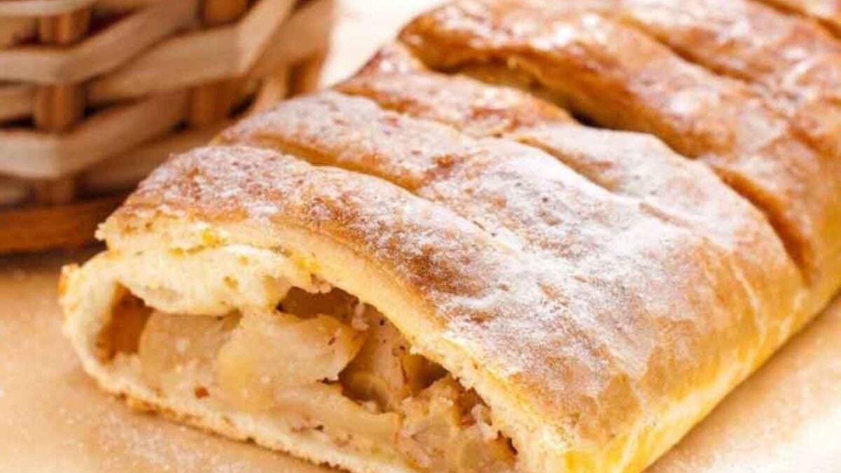 Strudel de peras. Fuente: (Instagram)
