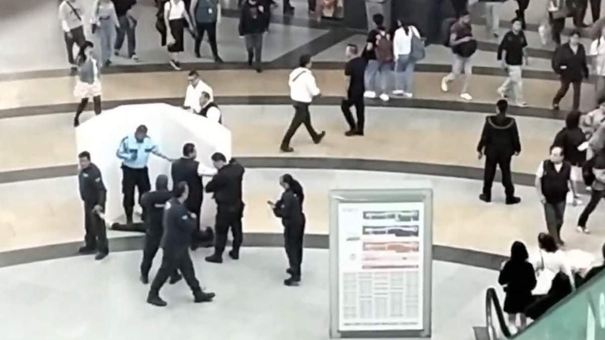 Imagen de uno de los videos que circularon sobre lo ocurrido en Forum Buenavista