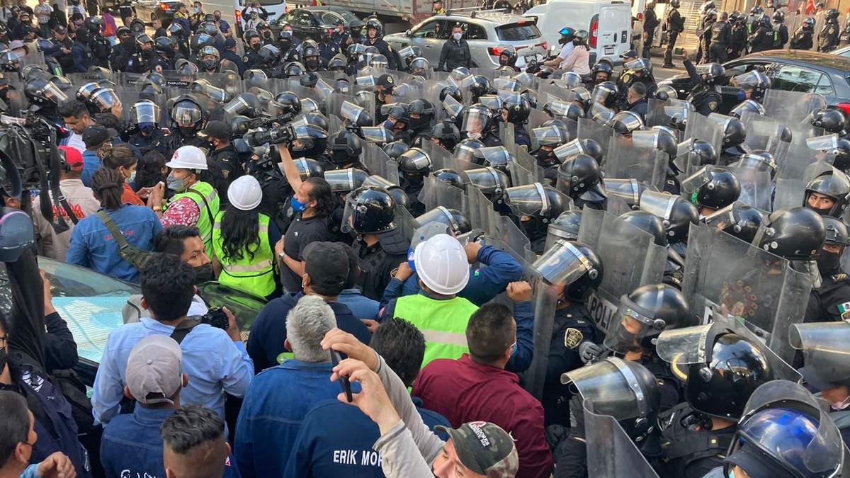 El choque entre gaseros y policías de la CDMX
