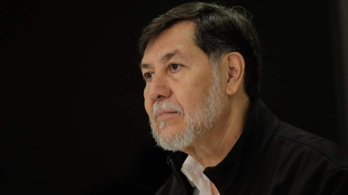 Gerardo Fernández Noroña en la conferencia del lunes