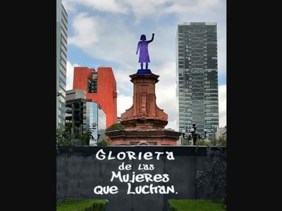 Estatua de Colón será enviada a Tepotzotlán y en la glorieta convivirán dos esculturas