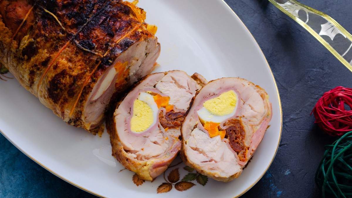 Arrollado de pollo y verduras. Fuente: (Instagram)