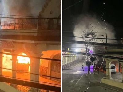Jornada violenta en Michoacán; un policía asesinado y edificio municipal baleado