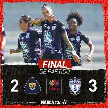 Las Tuzas remontan y vencen 3-2 a Pumas