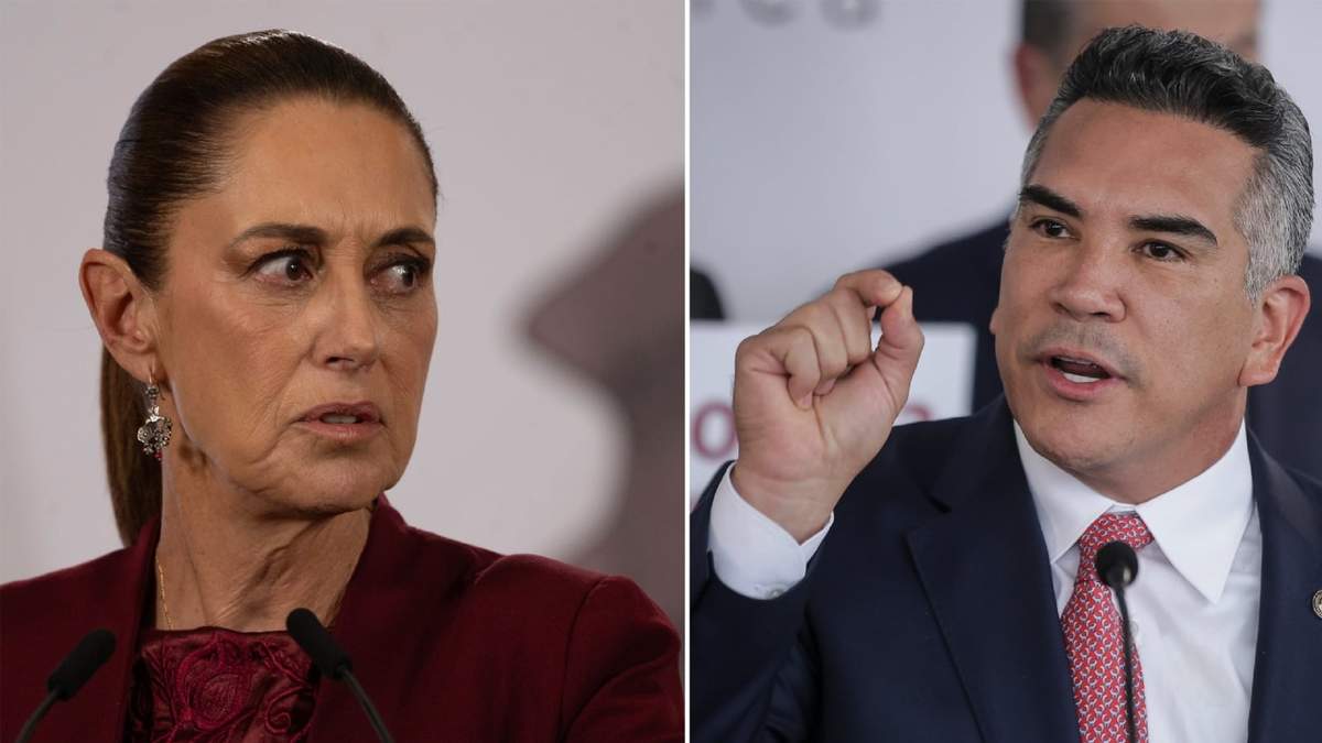 La presidenta Claudia Sheinbaum y Alejandro Moreno, presidente nacional del PRI