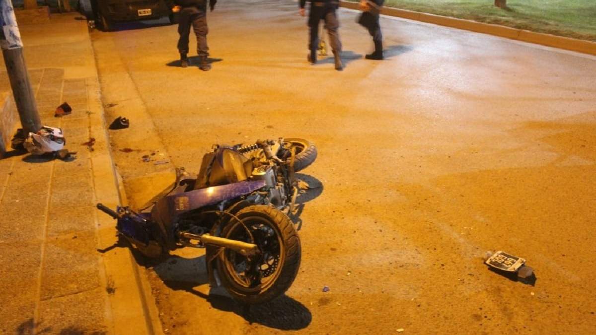 El motociclista fue internado. Fuente: Policía Neuquén.
