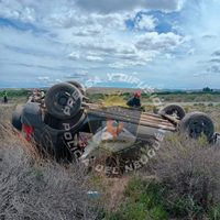Volcó una pareja en la Ruta 234 en viaje de Junín a Piedra del Águila